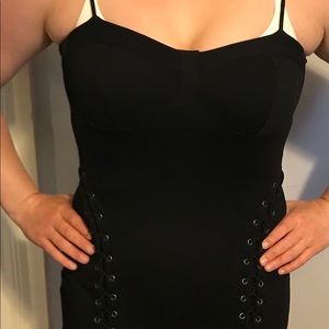Sexy side laced black dress size 8